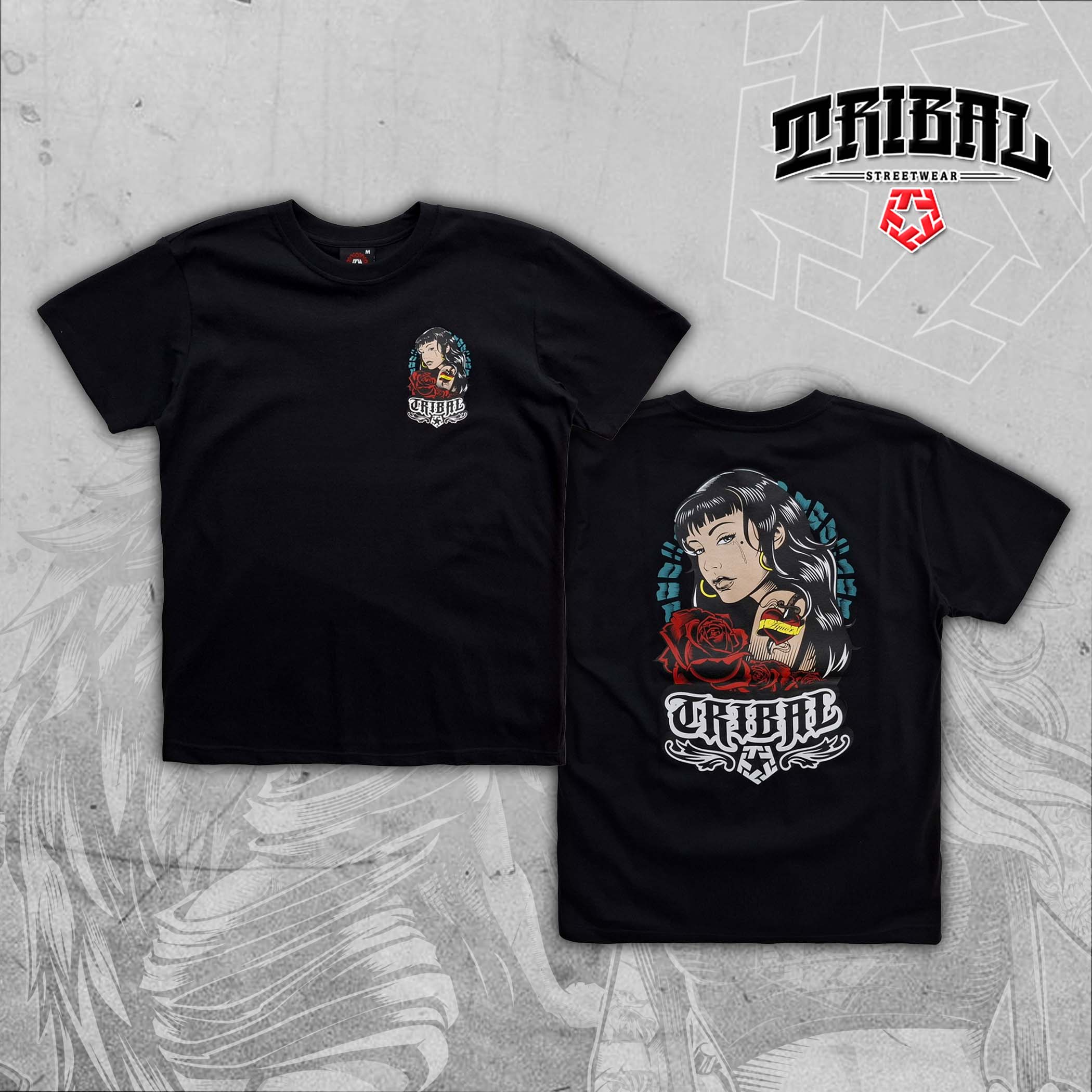 Tシャツ・カットソー NOT4NERD N4ND Dagger Tribal Logo TShirts Black J1TS002BBK N4ND Dagger Tribal Logo T-Shirts - Blue - NOT4NERD